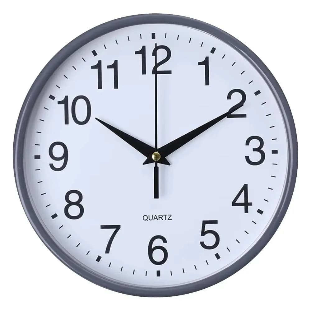 Orologio da Parete Moderno Rotondo da 8 Pollici, Facile da Leggere, a Batteria, con Numeri Precisi, per Soggiorno