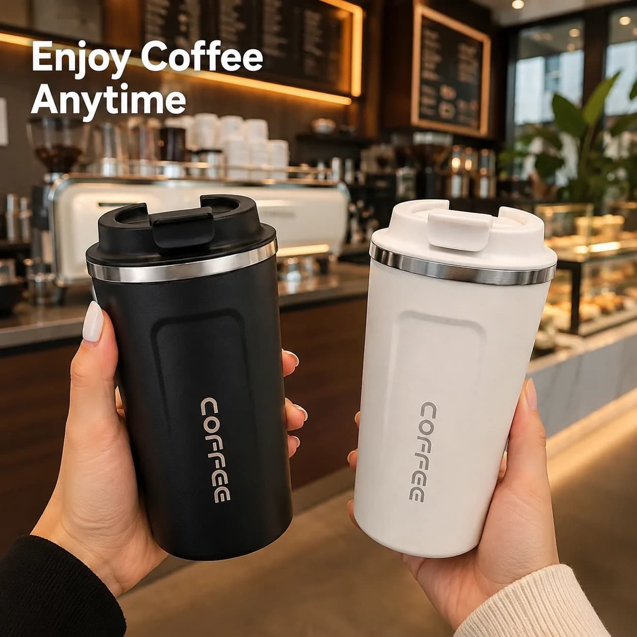 Insulated Thermal Coffee Mug Stainless Steel Travel Tumbler Water Bottle with Lid Portable Office Car Cup 380ml 510ml