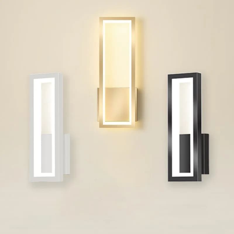 Lampade da parete moderne e minimaliste Decorazioni per la casa Soggiorno Camera da letto Comodino AC96V-260V Sconce LED Nero Bianco Plafoniera Decorazione del corridoio