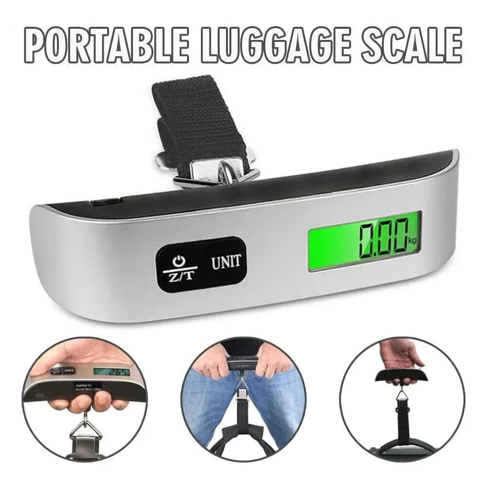 Digital Handheld Luggage Scale 110lb 50kg Portable Hanging Baggage Weight Scale for Travel Suitcase Accessories