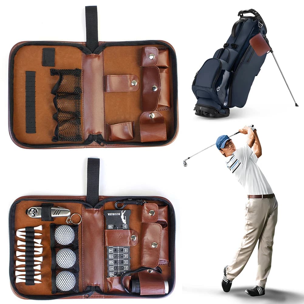 Borsa Porta Accessori da Golf, Custodia per Set di Accessori da Golf, Organizzatore per Palline, Tee, Vestiti e Accessori