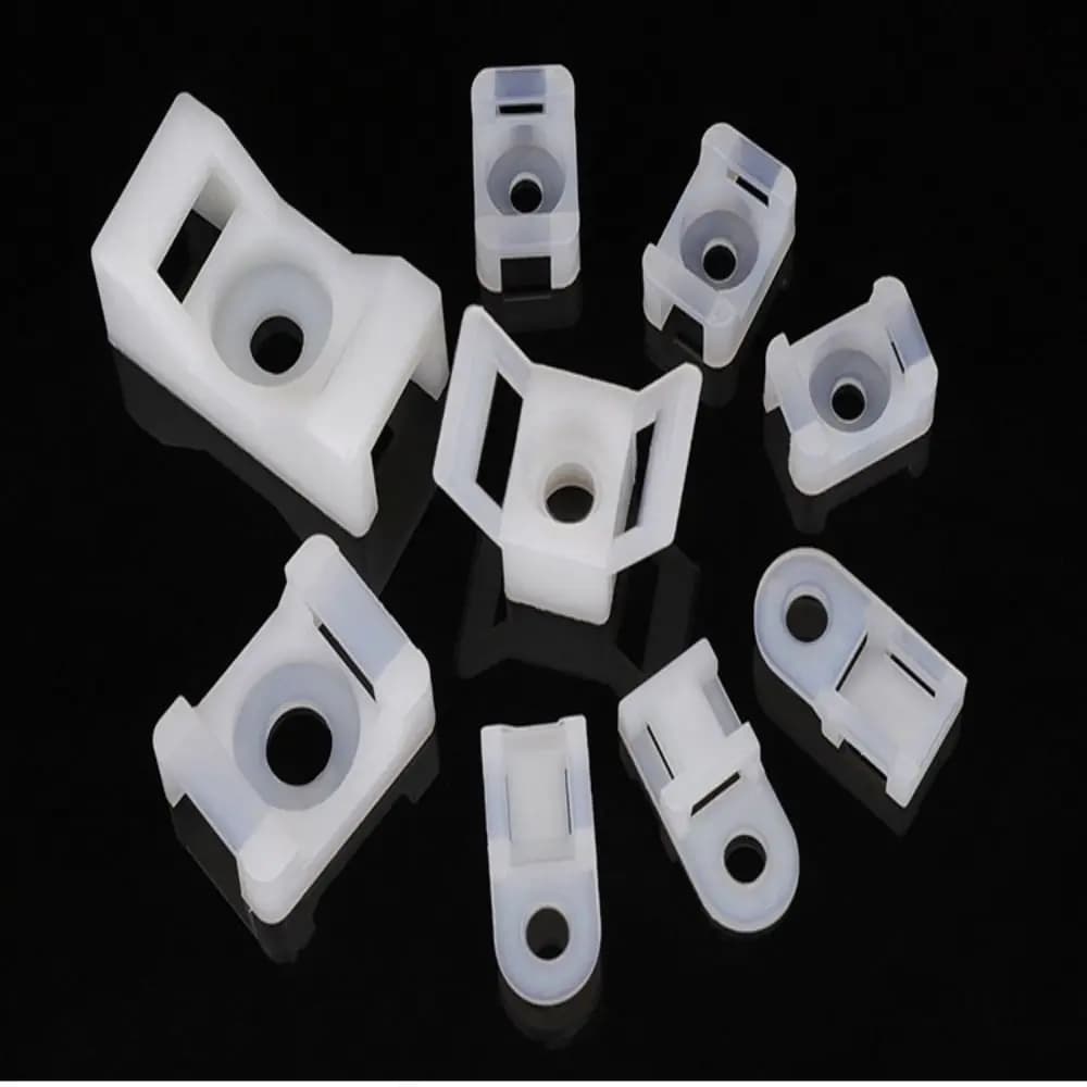 Base per fascette stringicavo in plastica, supporto per fissaggio cavi, morsetto per cavi, staffa per fascette, supporto con fibbia di fissaggio