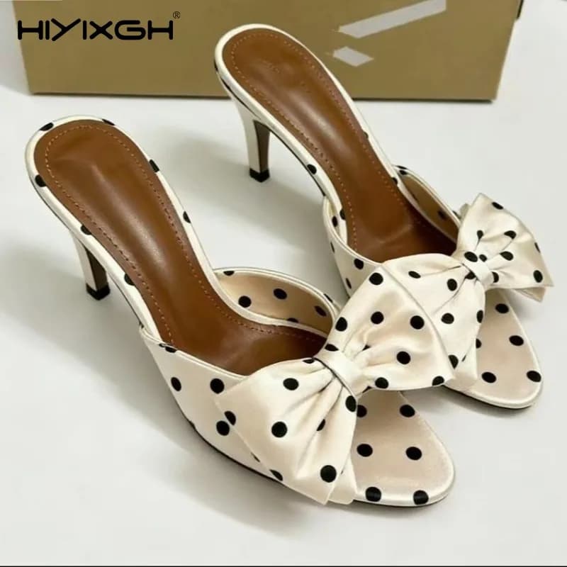 Stiletto Slippers 2026 Spring and Summer New Comfortable and Versatile Round Toe Open-toe High Heels