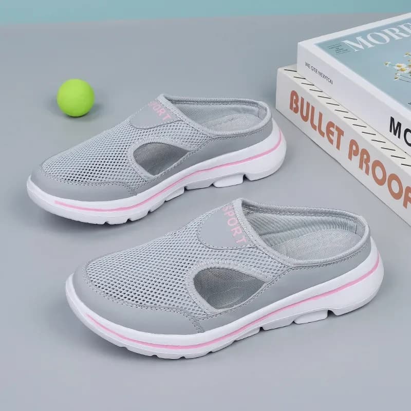 Pantofole da donna scarpe basse Casual in Mesh traspirante Outdoor Home Lightweigh Solid Slip On scarpe da coppia Walking Sport Sandals2023