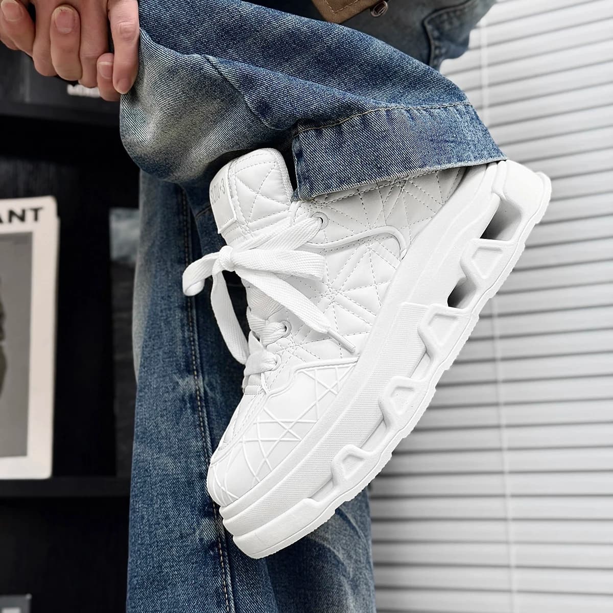 Men's 2026 Chunky Dad Shoes, Thick Sole Platform Skate Shoes, Casual Streetwear Sneakers