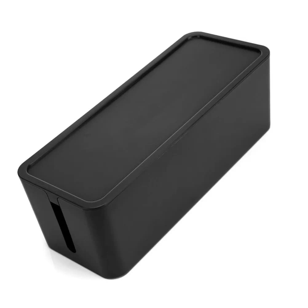 Scatola Organizzatrice Premium in Plastica per Cavi, Prese Multiple, Adattatori e Splitter, Mantiene i Cavi Organizzati, Protetti e Sicuri