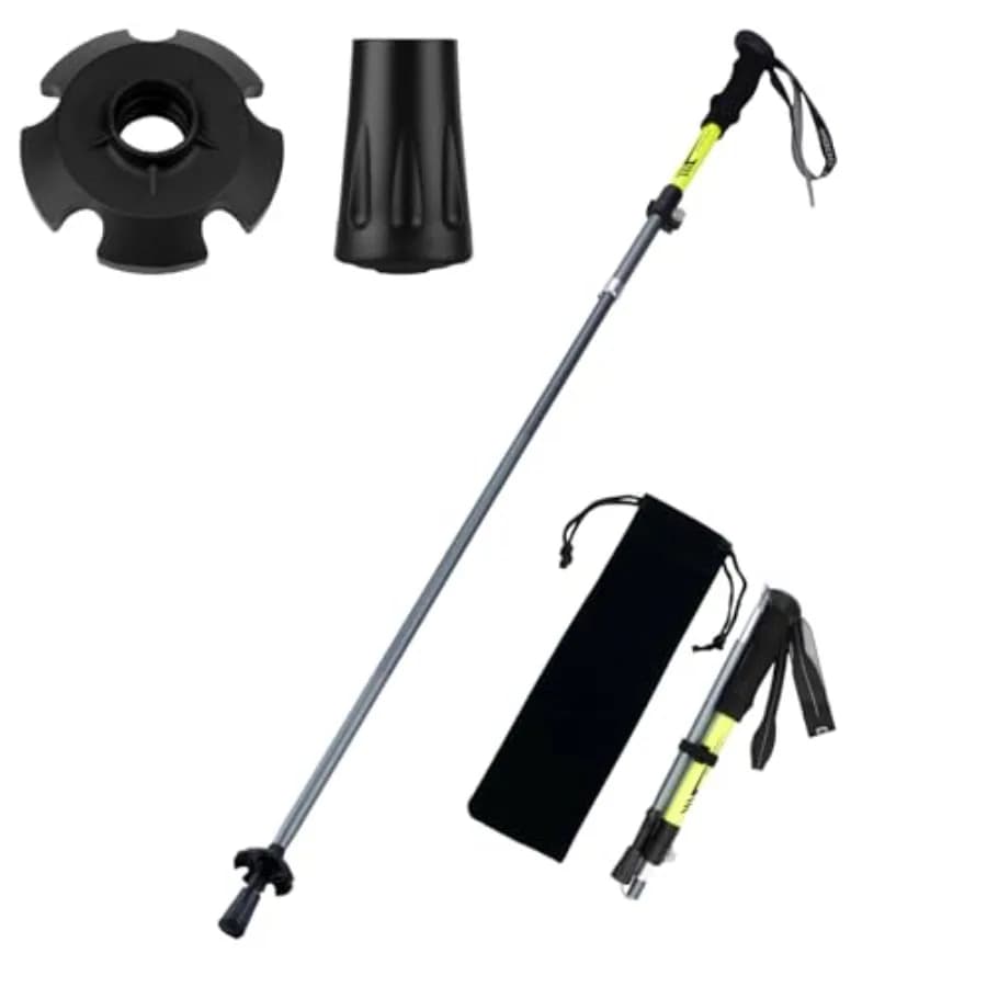Gifts for Men Christmas Collapsible Trekking Pole, Ultralight 7075 Aluminum Hiking Stick for Women, Men and Seniors, 3-Section