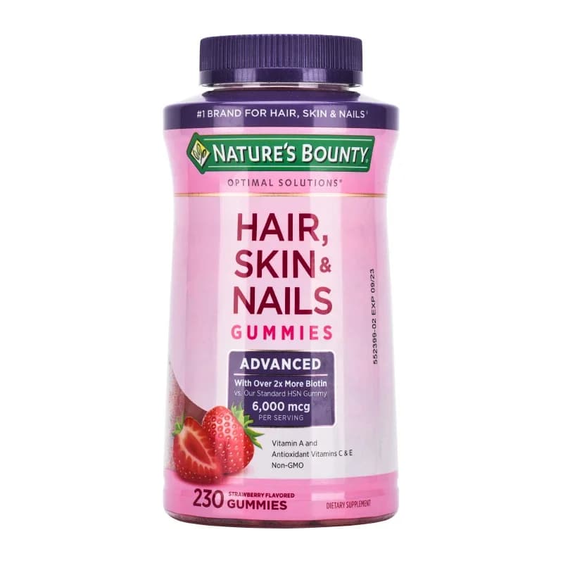 Nature Bounty Natural Treasury Hair Nails Collagen Biotin 230Gummies Women's Health Beauty Supplements Young skin