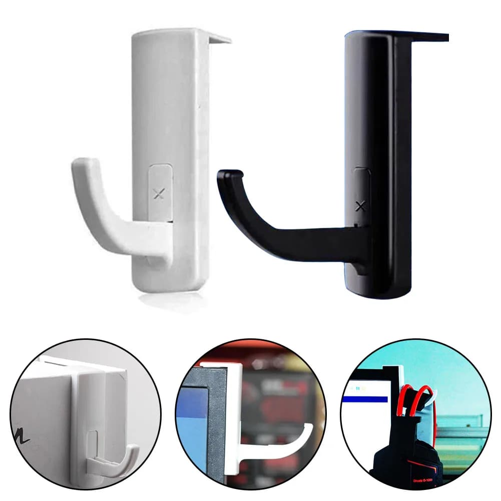 Supporto multiuso Configurazione da gioco Internet Cafe Porta cuffie Gancio per cuffie Uso versatile Design compatto Spazio di lavoro elegante