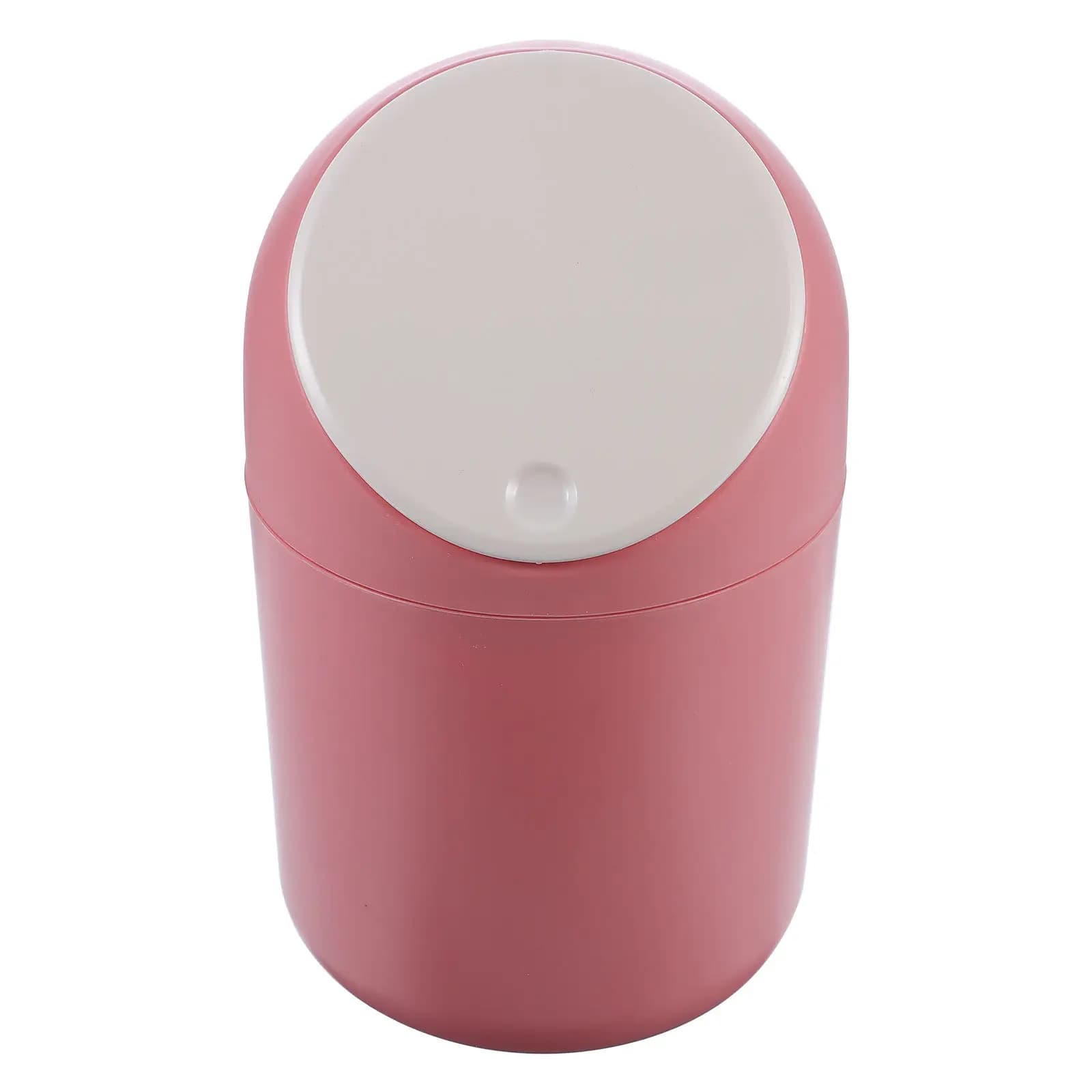 1Pcs Press Desktop Trash Can Small Mini Waste Bin PP Plastic Garbage Bin Office Bedroom Kitchen Desktop Storage Basket