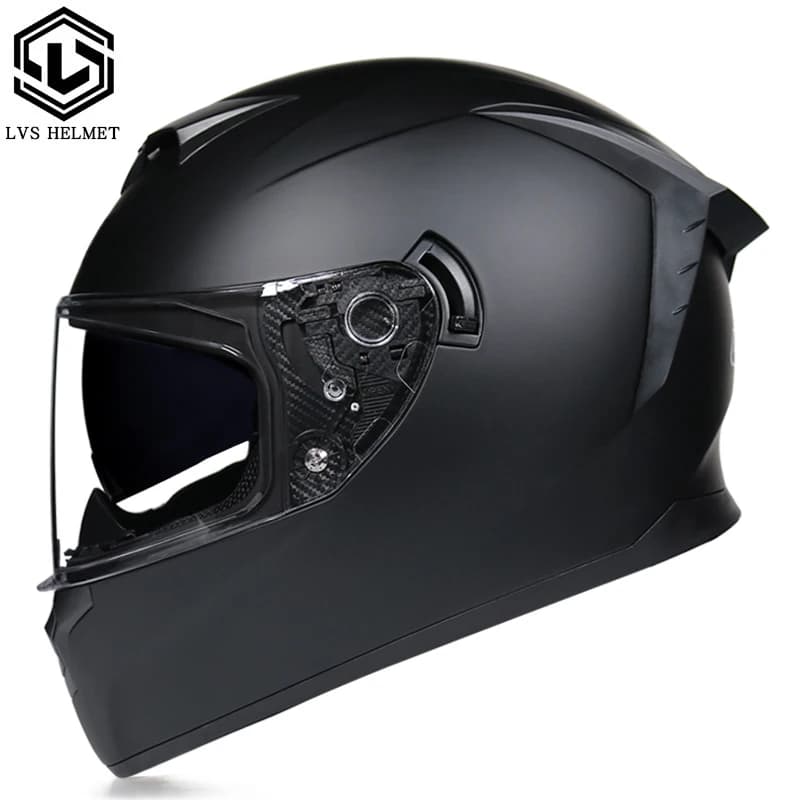 LVS-702 Men's and women's bike helmet with double lens, pair, road bike, full helmet, personality, incline racing helmet