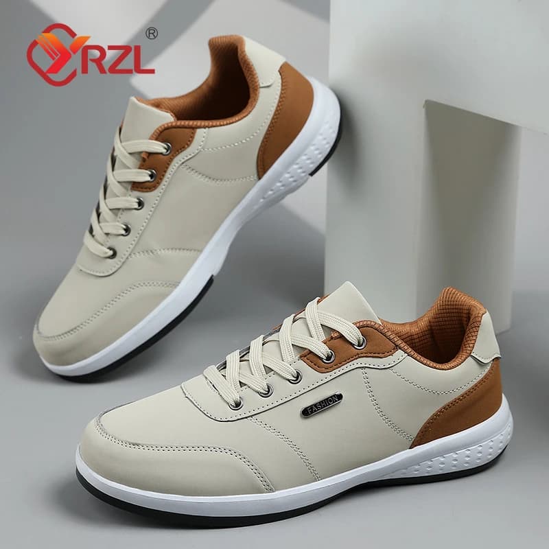 YRZL Nuovi Uomini Scarpe da Corsa Primavera Autunno Scarpe da Ginnastica Maschili Scarpe da Passeggio da Uomo Antiscivolo Leggere Stringate Morbide Scarpe Casual Uomo