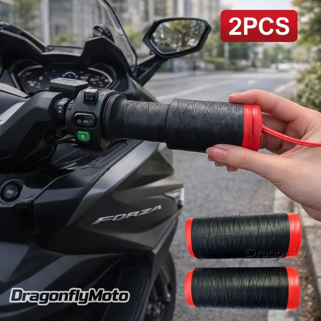 Copri Manubrio in Silicone per Moto Honda Forza 350 ADV 350 ADV350 Forza350, Coperture Antiscivolo Autoaderenti per Impugnature Moto