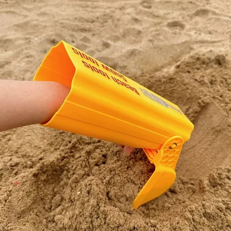 Pala da sabbia e neve professionale da 1 pezzo/2 pezzi - Strumento di scavo da spiaggia arancione vibrante per bambini/adulti, giocattolo da neve in plastica resistente
