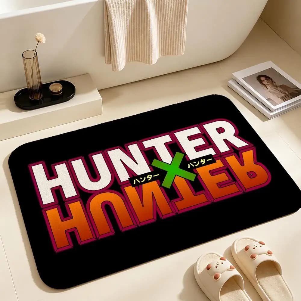 Anime-HUNTERxHUNTERS Floor Mat Soft Non-Slip Bath Mat, Bedside Carpet, Absorbent Doormat for Home