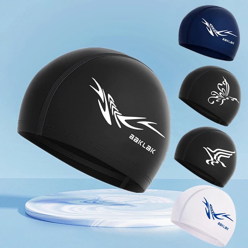 Universal Adult Nylon Breathable Swimming Headset Protect your ears Sports Pool Hat for Long Hair for Men and Women