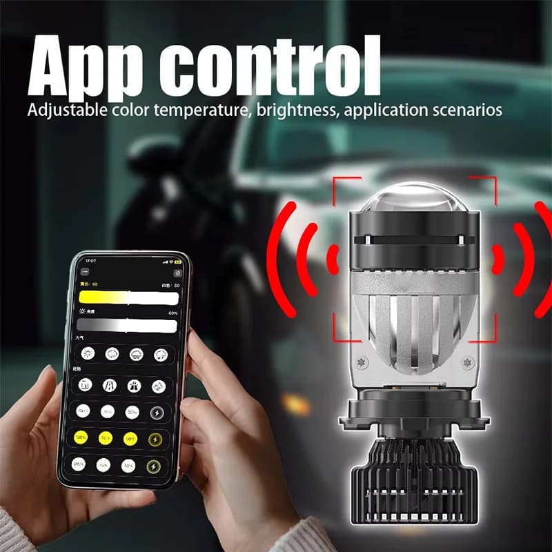 Y3 APP H4 Bi LED Canbus Doppi Tubi di Rame 140W 4575 Chip Auto Faro A Led H4 LED 3000K-6000K Mini Lente Proiettore Faro