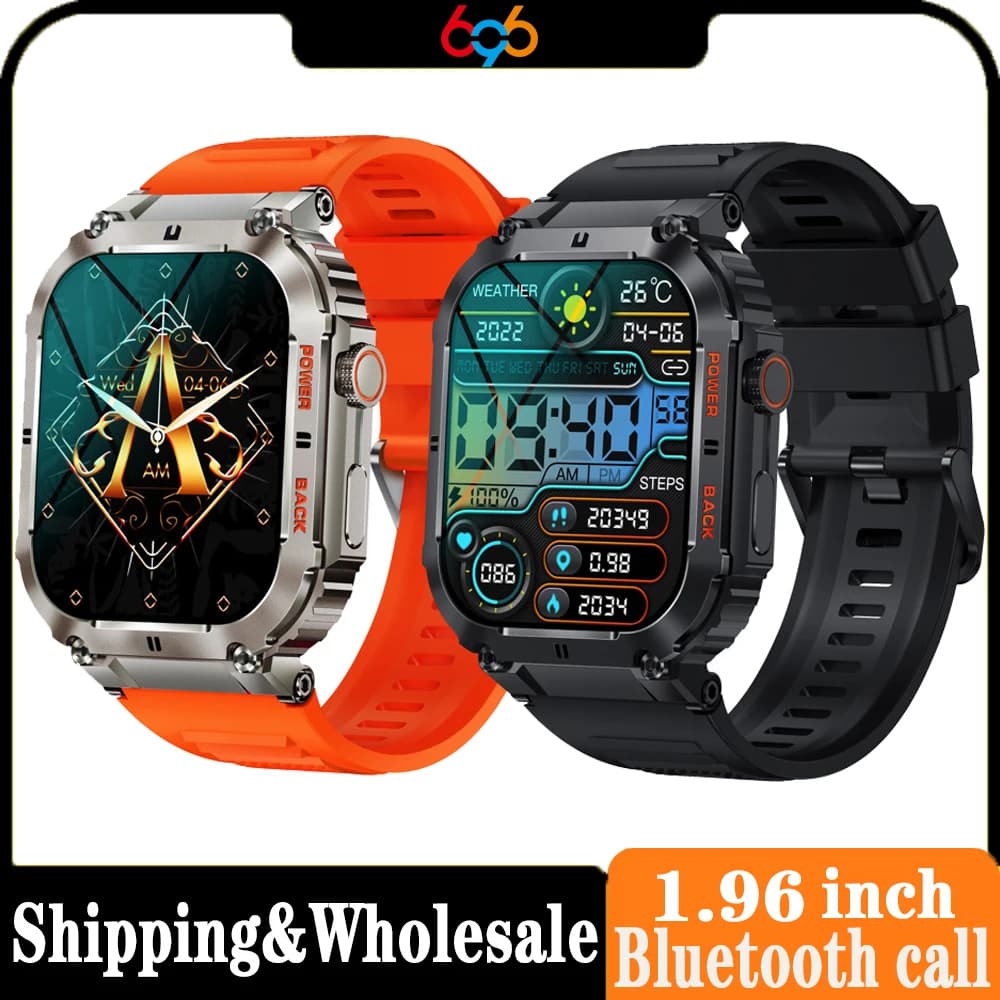 2026 Smart Watch Men 1.96 IPS Heartrate Health Waterproof 400mAh Outdoor Timer Weather Sport Smartwatch Women Sleep Clock