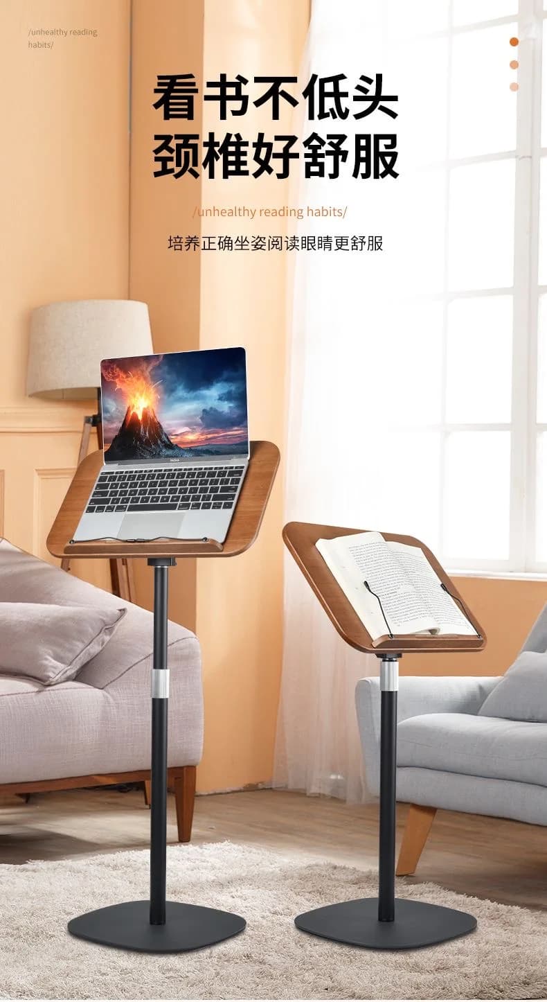 Supporto per cellulare, laptop, supporto a pagamento, scaffale posteriore, banco da lavoro regolabile in altezza per iPad e MacBook