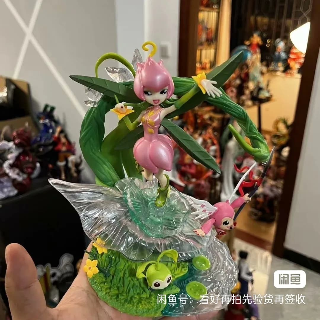 Digital Baby Flower Fairy Animazione animale Figura Modello Anime Decorazione Seme per ragazza Giocattolo da collezione a forma di cuore