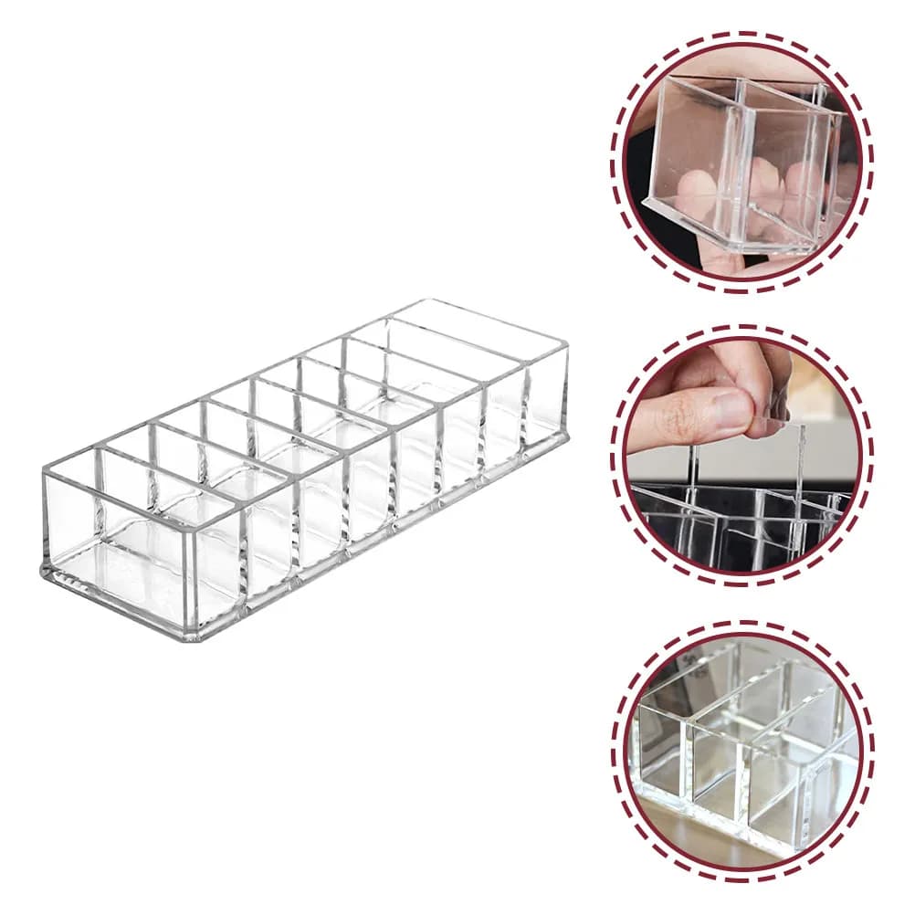Organizzatore Multifunzionale Trasparente per Ombretti, Porta Cosmetici per Polveri Pressate, Blush e Ombretti, Espositore per Trucchi