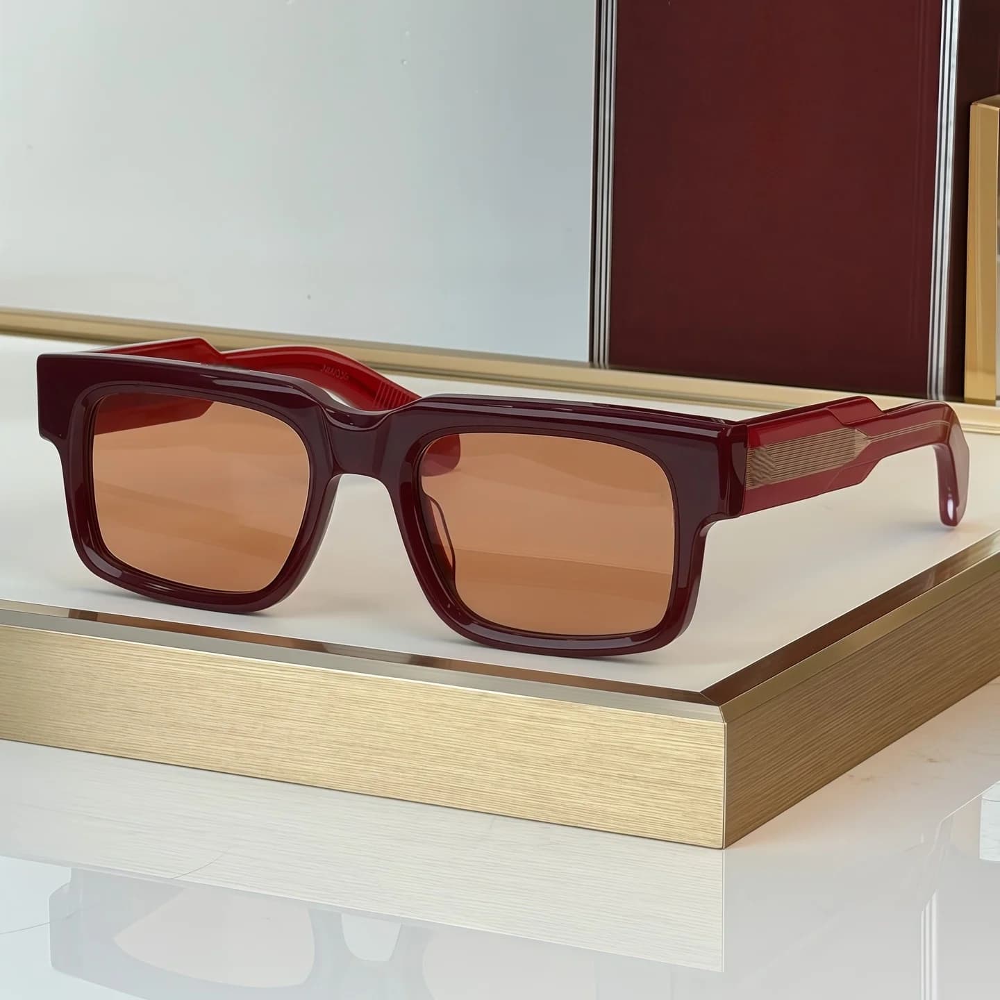 JMM HEMMINGS Occhiali da sole quadrati in acetato, personalizzati, di lusso, da uomo, realizzati a mano, di alta gamma, da donna