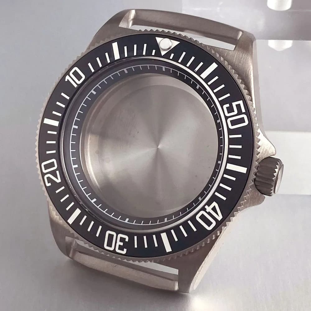 Cassa per orologio tattica in titanio rana da 42 mm Sapphire NH35 Movimento automatico 20Bar Cassa per orologio da uomo impermeabile Accessori per orologi