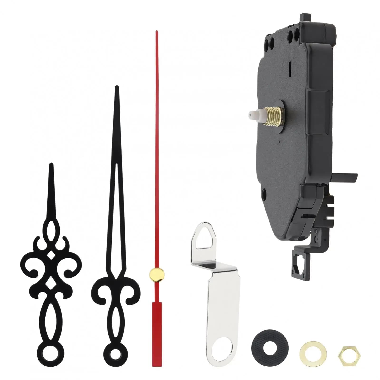 Kit di sostituzione del meccanismo dell'orologio a pendolo al quarzo con albero da 12/16/18/22/23 mm per orologio con lancette dell'orologio, movimento dell'orologio a pendolo
