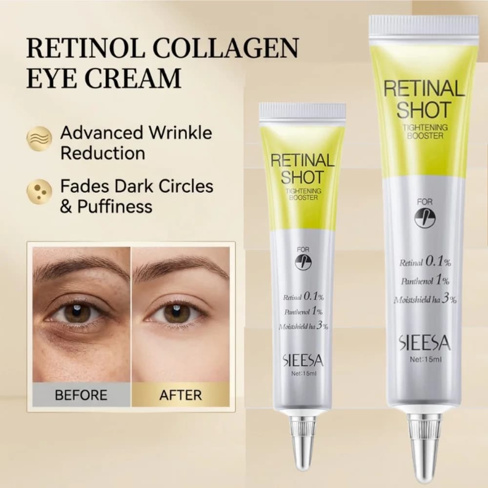 Retinol Cream for Face, Eye & Neck | Collagen Boost Anti-Aging Eye Cream | Instant Wrinkle Remover & Dark Circles Firming Treatm