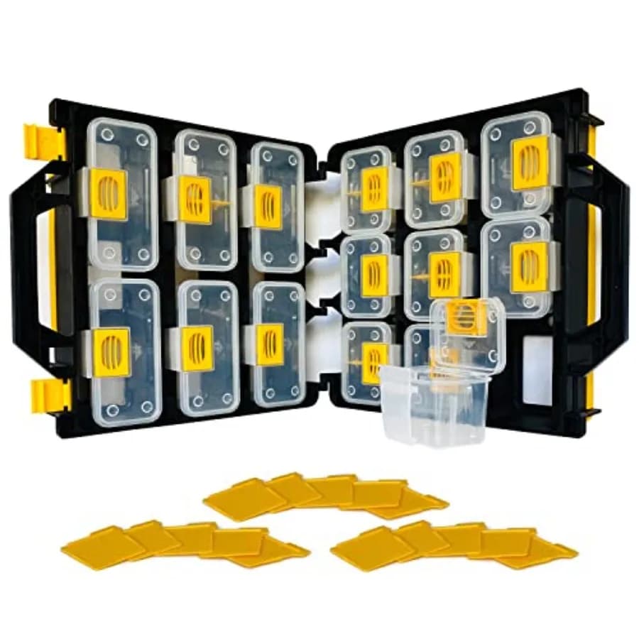 Toolbox with patented removable compartment organizer and reversible housing for screws, nuts and bolts