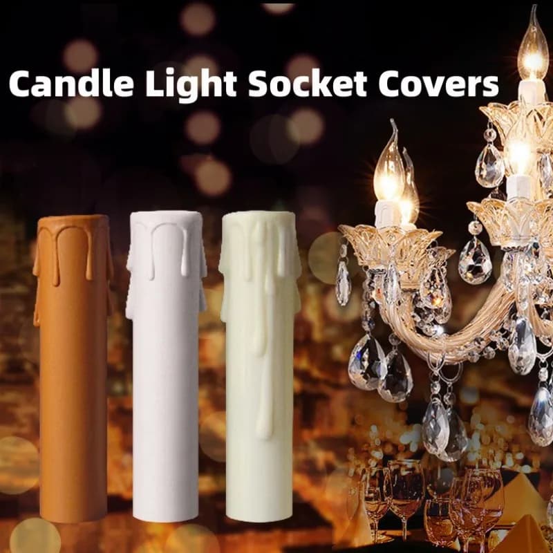 10 pezzi tubo di candela lampada da tavolo base candela portalampada tubo candela lampada base manica candela lampadina copertura base per lampadario E12