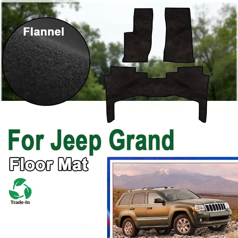 Car Flannel Mats Jeep Grand Cherokee WK 2005~2010 2006, carpets, panels, carpet covers, non-slip, for car