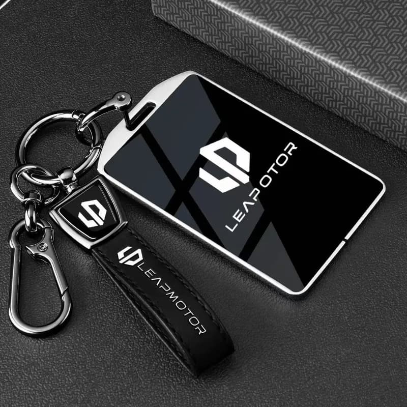 Zinc Alloy Car Key Case Cover Shell Protector Fob Holder for Leapmotor D19 2026 NFC Card Key Accessories Keychain