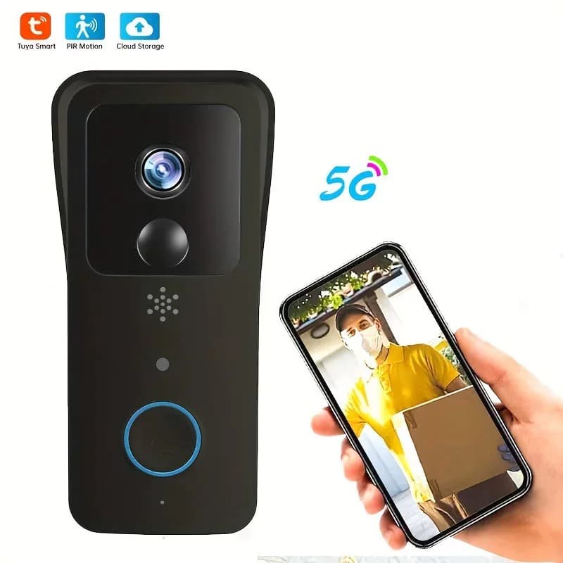 WiFi Outdoor Doorbell 2.4G Tuya Smart 1080P Camera Video Doorbell Waterproof Battery Intercom Smart Life Wireless Coorbell