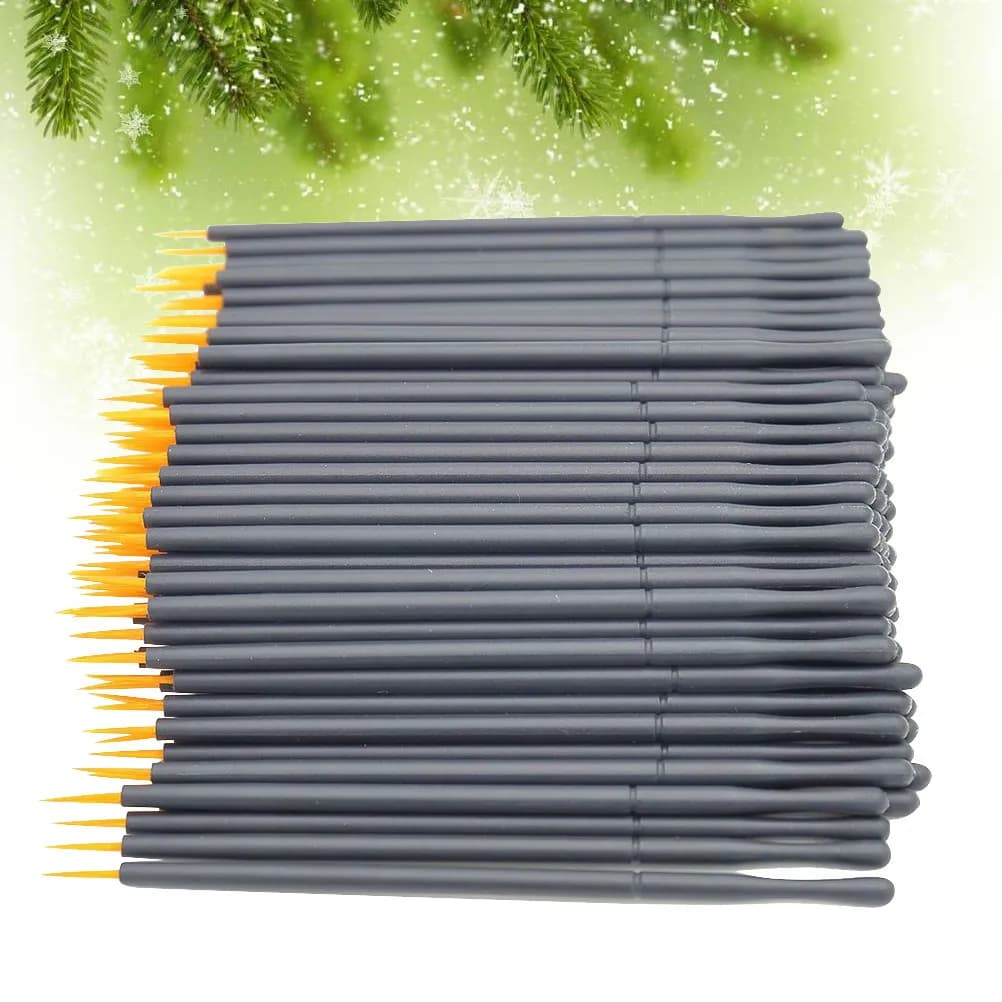 100Pcs Disposable Eyeliner Lipstick Applicators Thin Brush Tip Tools Lightweight Portable Professional Home Eye Makeup