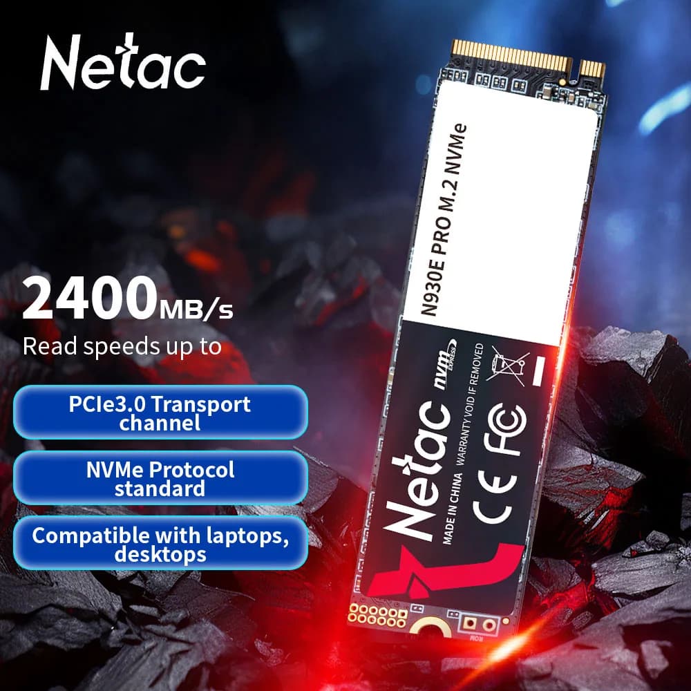 Netac SSD NVMe M2 1TB 128GB 256GB 512GB M.2 SSD NVMe PCIe Disco rigido Disco a stato solido interno per laptop desktop