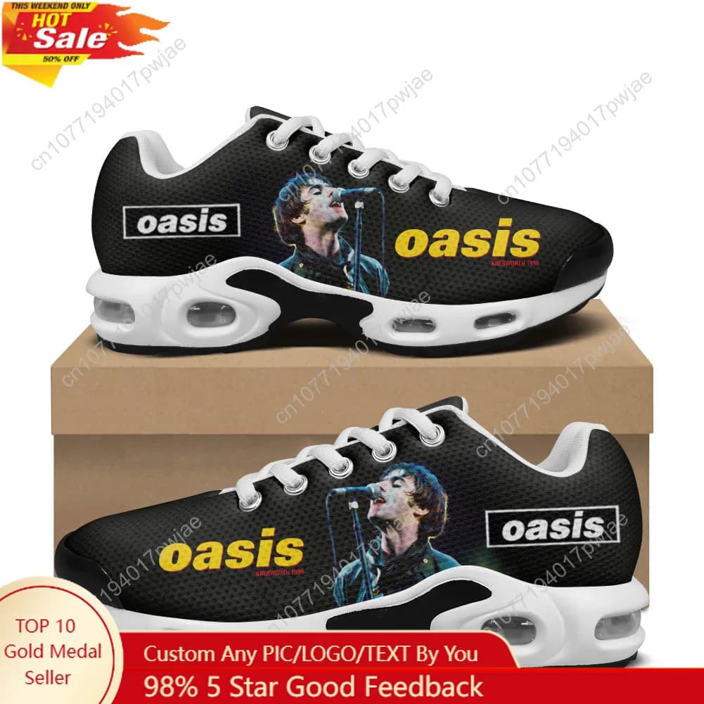 Oasis Rock Band Air Cushion Sneakers Scarpe sportive da donna per uomo Scarpe personalizzate leggere per escursionismo alpinismo