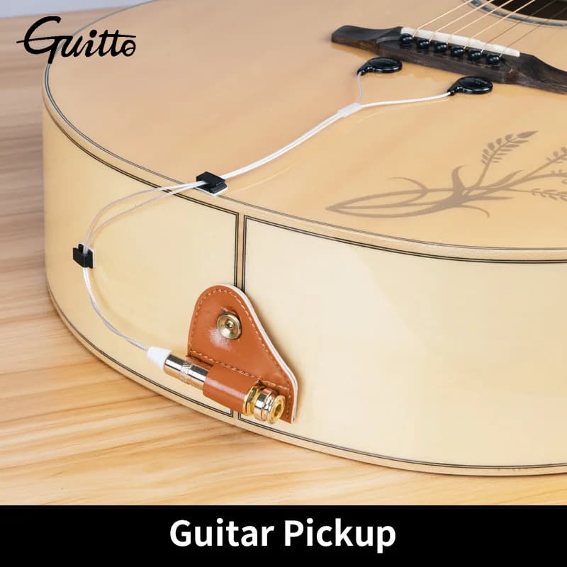GUITTO GGP-03 Pickup per chitarra, microfono a contatto piezoelettrico, strumento musicale adesivo, chitarra acustica, ukulele, violino