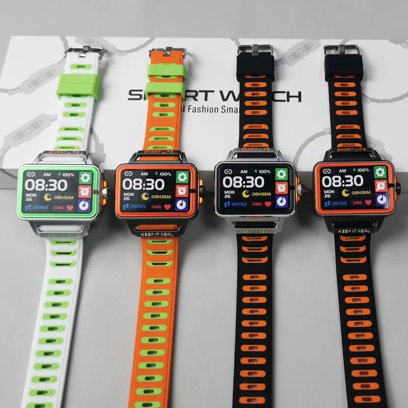 Smartwatch S666 alla Moda per Uomo e Donna, Braccialetto Sportivo con Cardiofrequenzimetro, Bluetooth, Schermo Ampio per Giovani