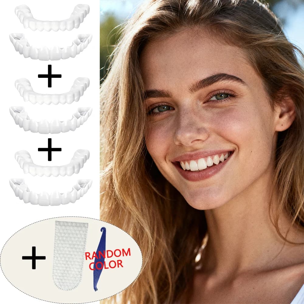 Frequent Traveler Teeth Veneers Reusable Instant Smile Whitening Portable Compact Design for Trips H2931