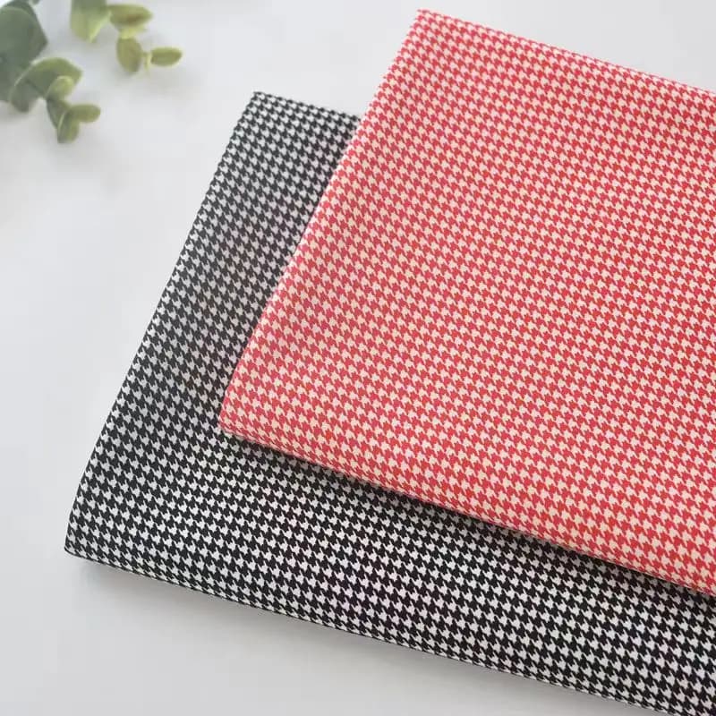 110x50cm Pure Cotton Houndstooth Fabric Printed Cotton Fabric Clothing Fabric Shirt Skirt Dress Handmade Sewing Cloth