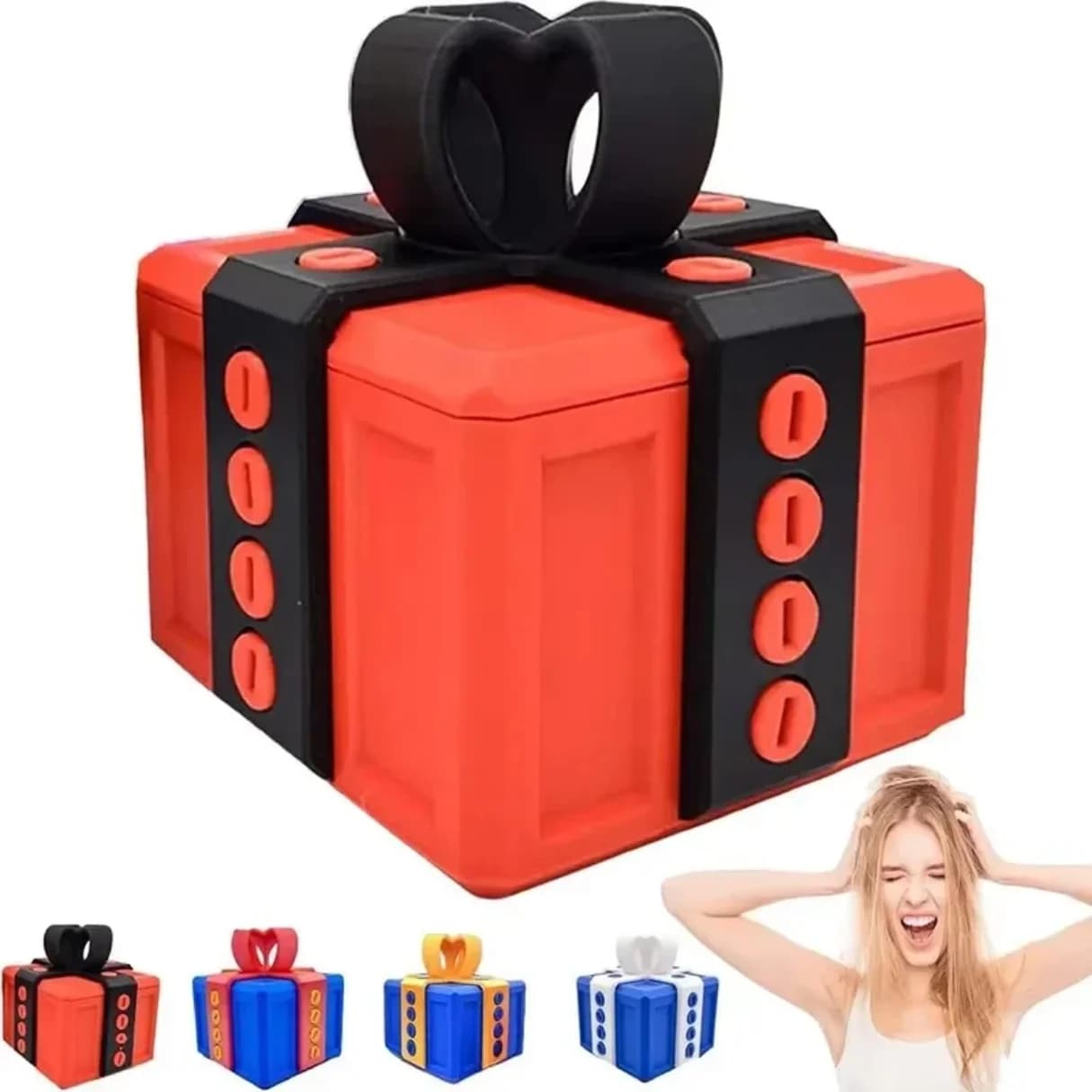 Confezione regalo con viti Scatole regalo grandi e annodanti Scatola per viti per scherzi Figurine stampate in 3D e miniature Contenitore per carte regalo