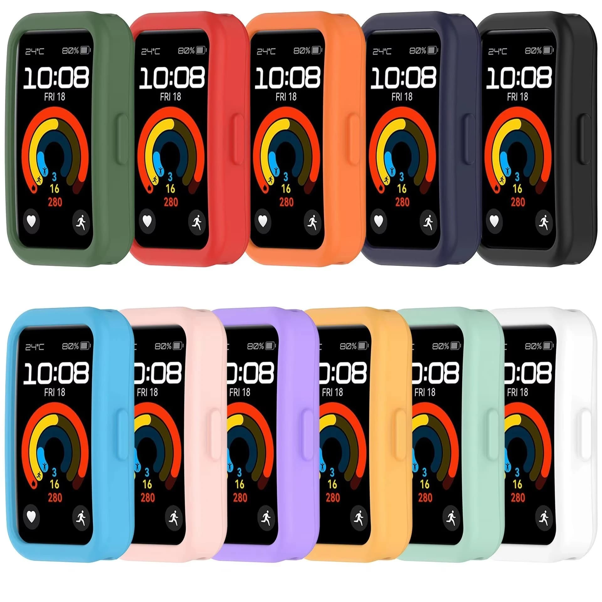 Custodia protettiva per schermo in silicone per Huawei band 9, copertura protettiva morbida flessibile per paraurti per accessori per orologi Huawei band 8