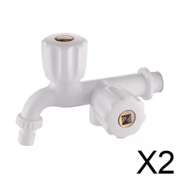 Rubinetto a doppia uscita Rubinetto in plastica per montaggio a parete Connettore per tubo lavanderia Lavandino da giardino Rubinetto per acqua per cucina Bagno all'aperto