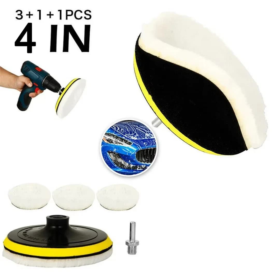 4" Pads Polishing Wheel for Electric Drill Polisher Sanding And Buffing Accessory