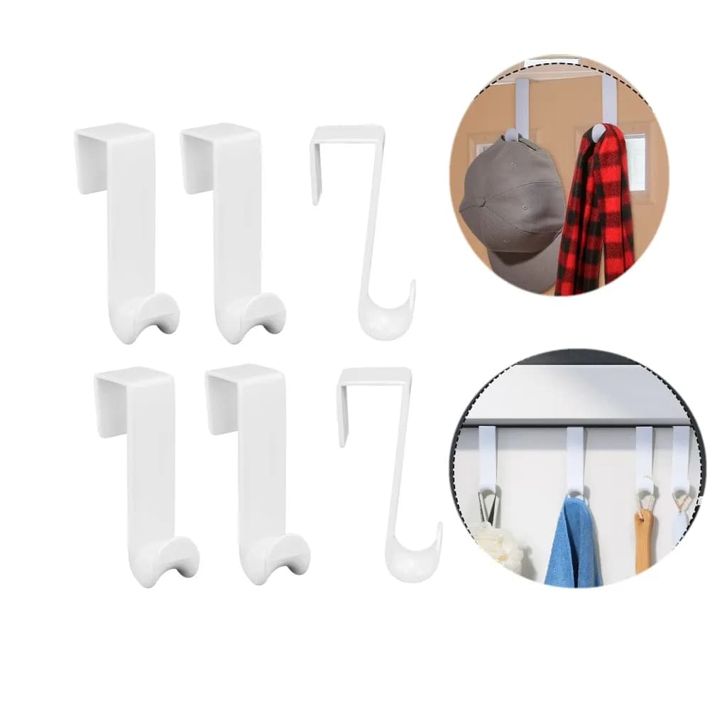 Plastic hangers hooks on door Hooks clothes hangers on door Clothes rack for home kitchen bedroom decoration