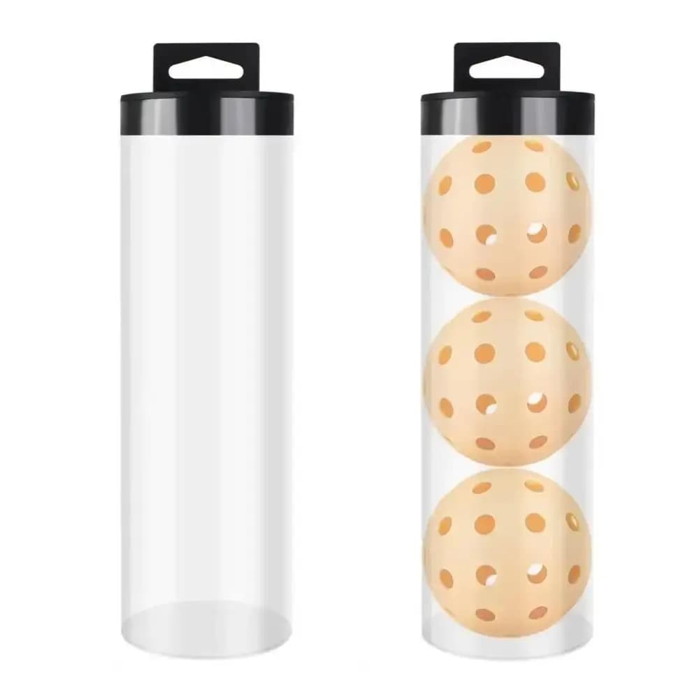 Transparent Pickleball Storage Box Large Capacity Cylindrical Pickleball Tube Barrel Clear With Lid Tennis Ball Containers