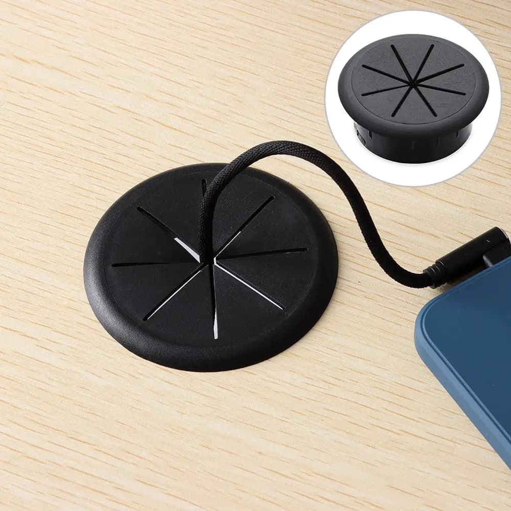Table Cable Passing Furniture Wire Hole Cover Cable Organizer Line Outlet Port Desk Cord Grommet
