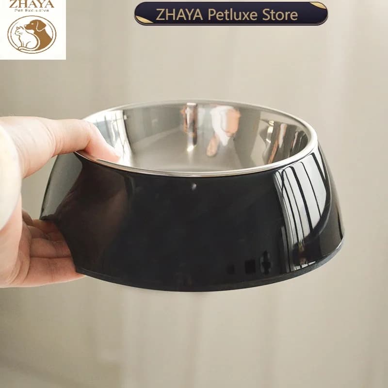 ZHAYA Dog Bowl Melamine Non Slip Sturdy Lightweight Portable Food Water Feeder Easy Clean Durable Logo Design Pet Accessories
