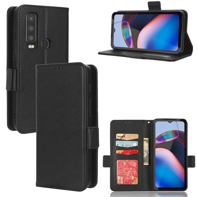 For Motorola CAT S75 5G side buckle model litchi leather wallet case for Moto Cat S75 5G magnetic cover for phone